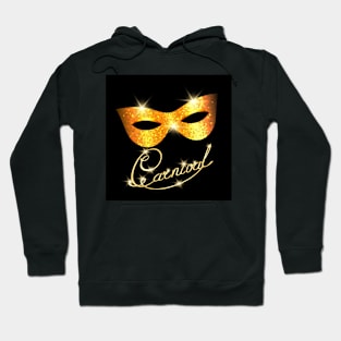 Carnival emblem with golden mask Hoodie